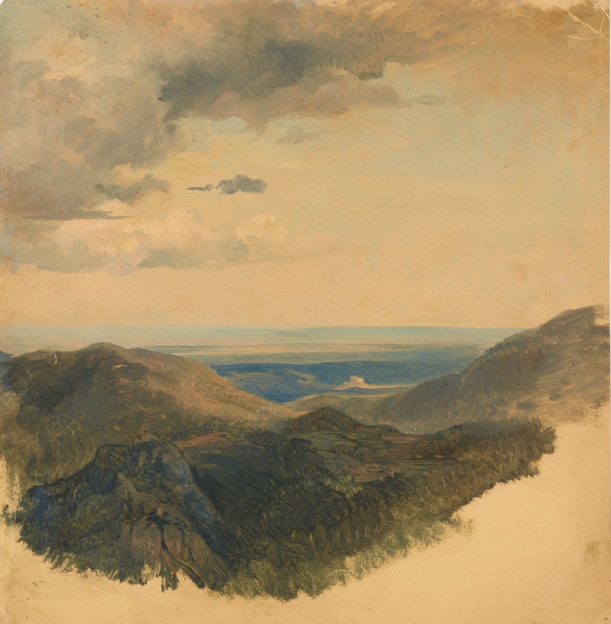 Udsigt over Donau-dalen af Friedrich August Mathias Gauermann