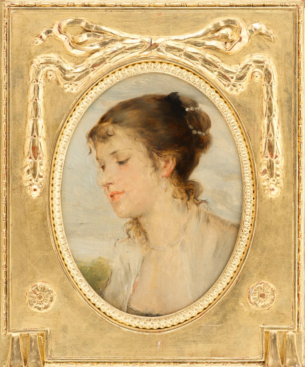 Portræt af en pige af Friedrich August von Kaulbach