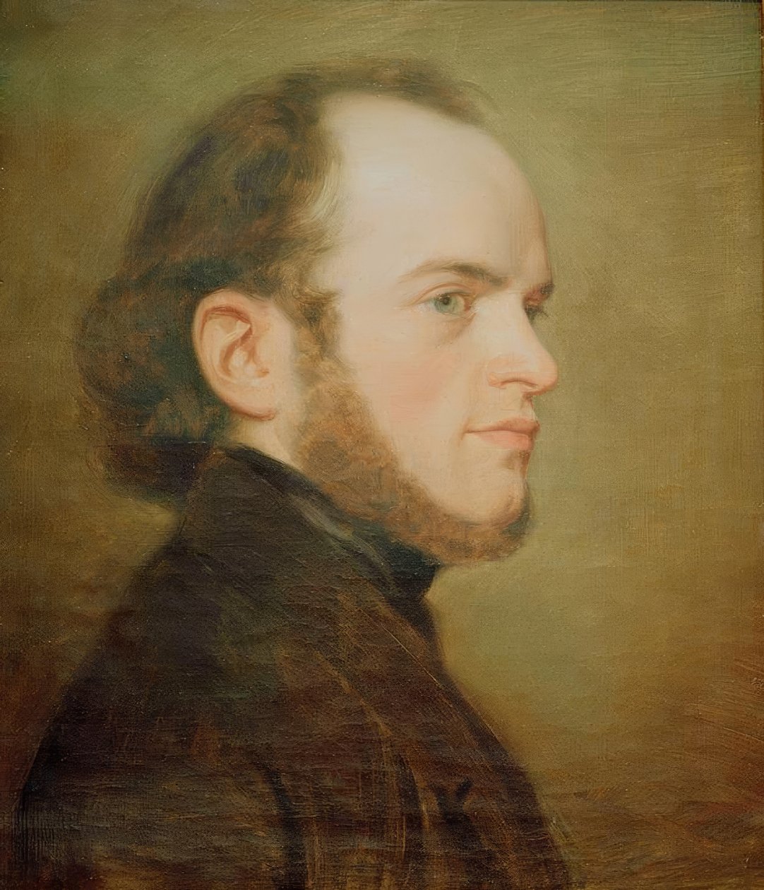 Portræt af den unge Adolph Menzel af Friedrich Eduard Meyerheim