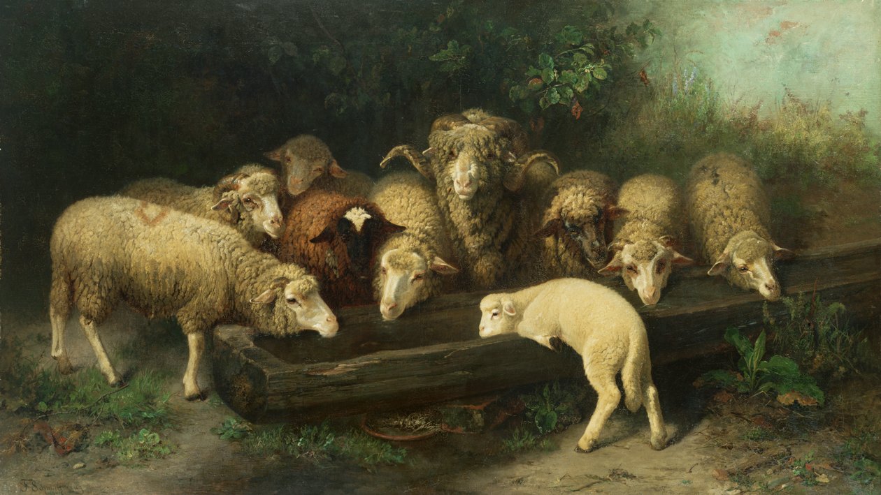 Fåretruget, 1800-tallet af Friedrich Ferdinand Schmalzigaug