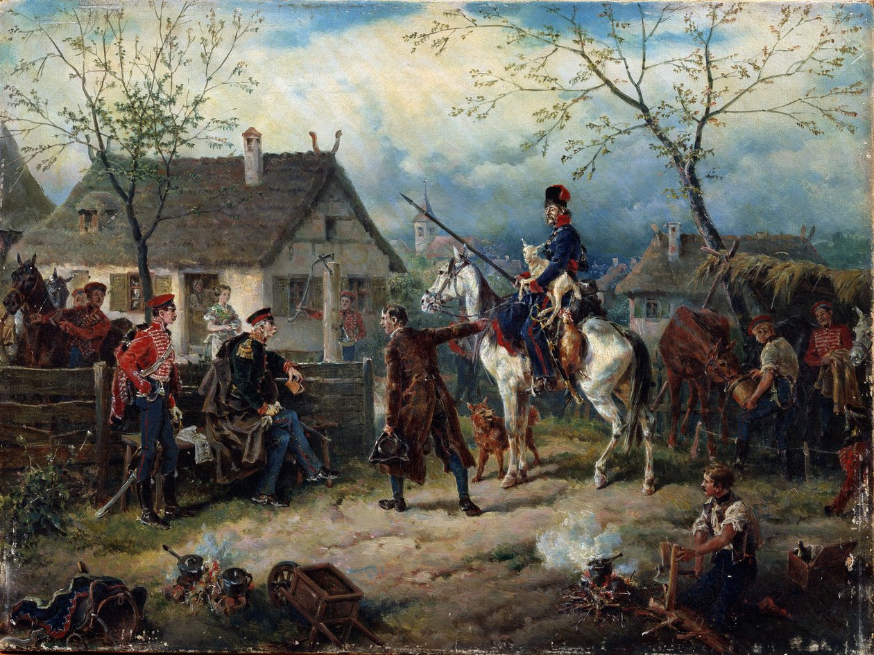 Scene fra den russisk-franske krig i 1812 af Friedrich Kaiser