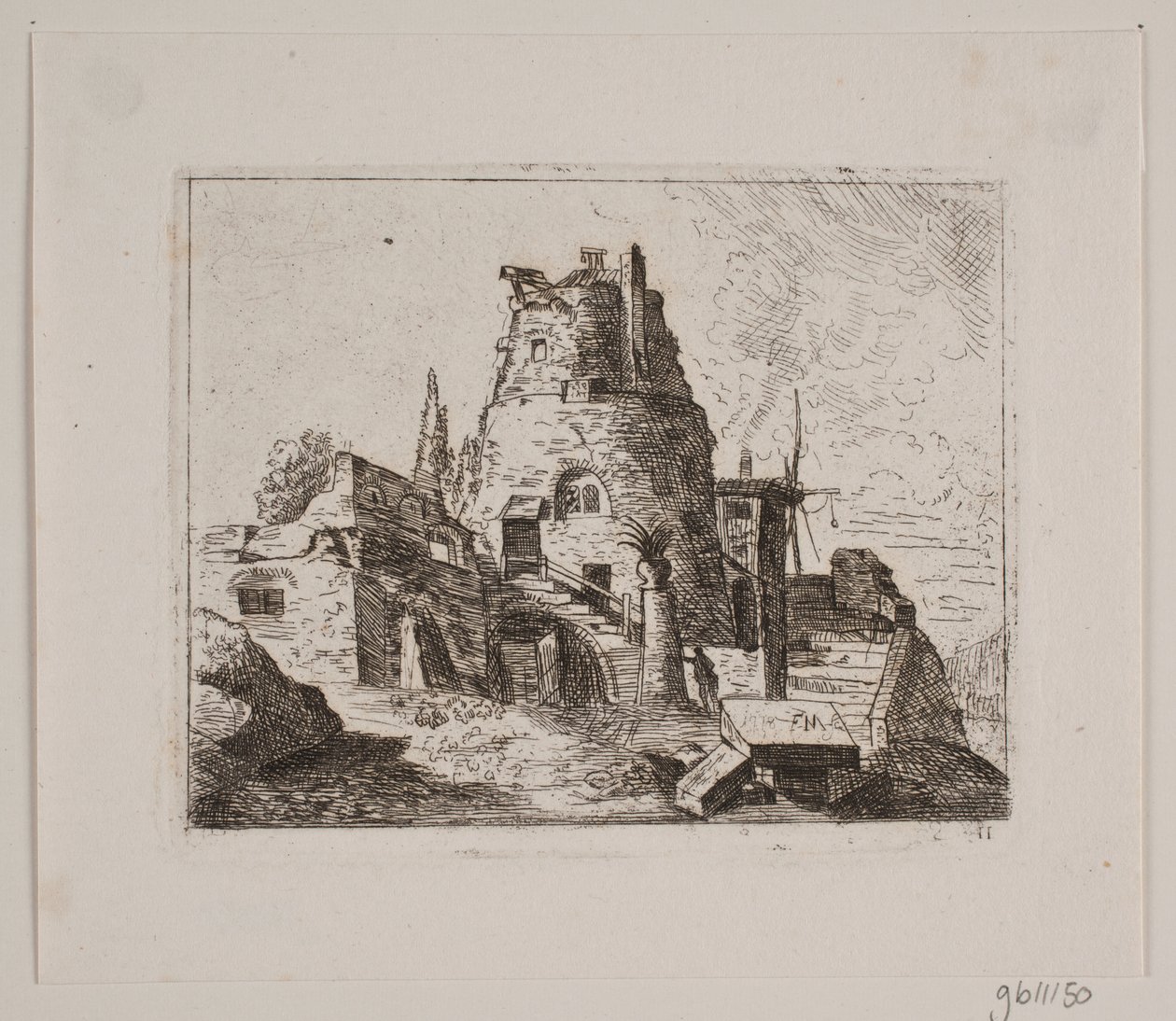 Ruin med tårn af Friedrich Münter