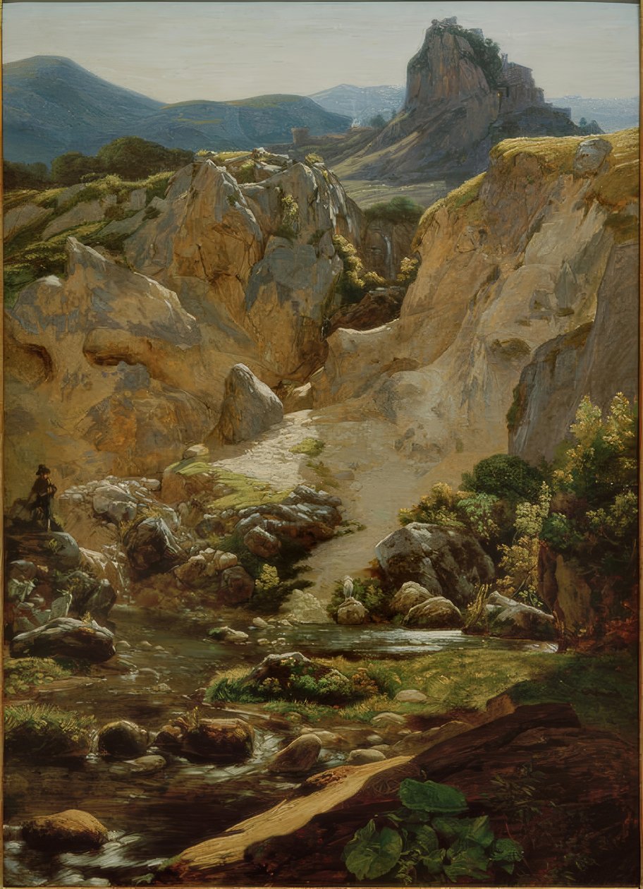 Området under Cervaras i Aequera-bjergene af Friedrich Nerly