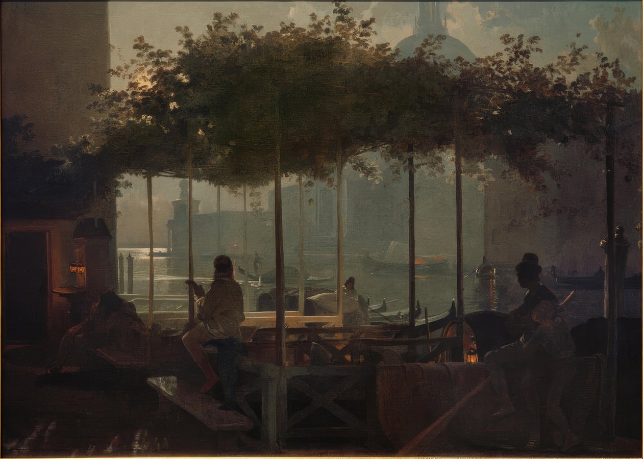 Månelyst aften i Venedig af Friedrich Nerly