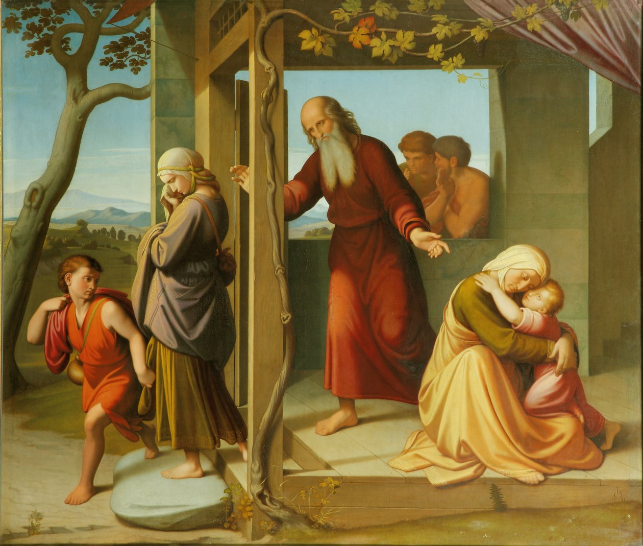 Forvisningen af Hagar, 1841 af Friedrich Overbeck