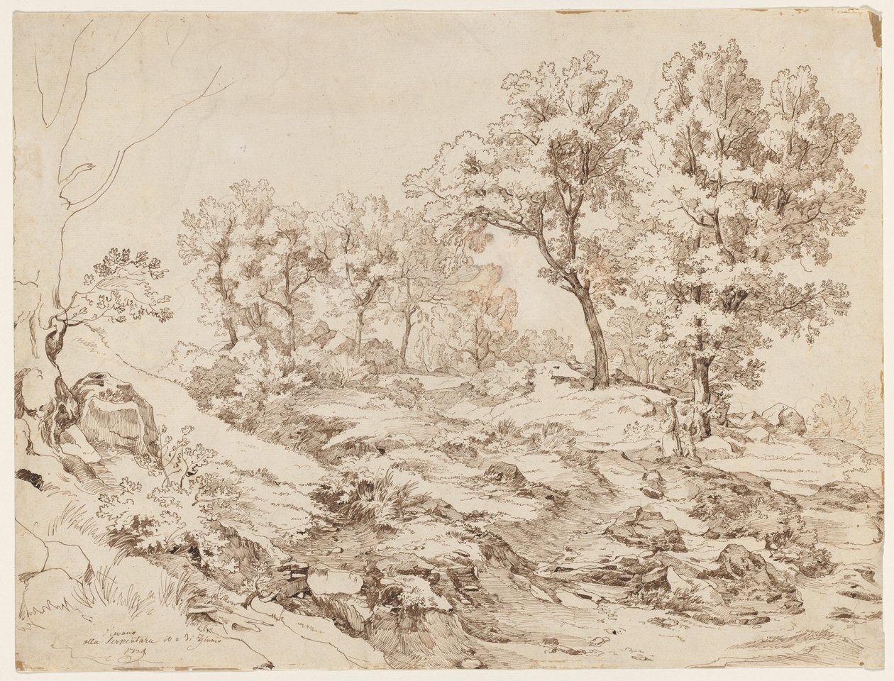 La Serpentara nær Olevano, 1829. af Friedrich Preller