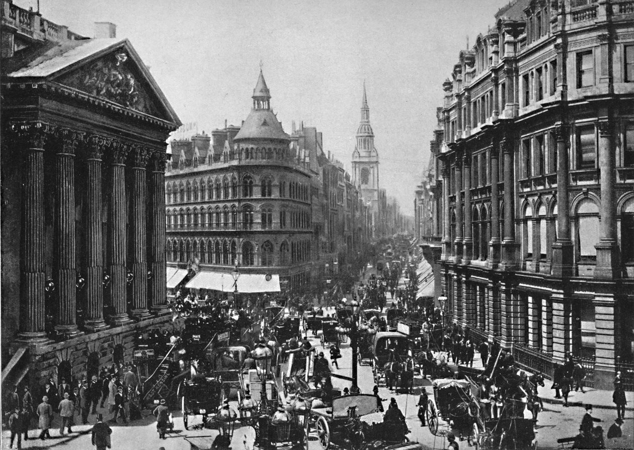 The Mansion House and Cheapside, c1896 af Frith and Co