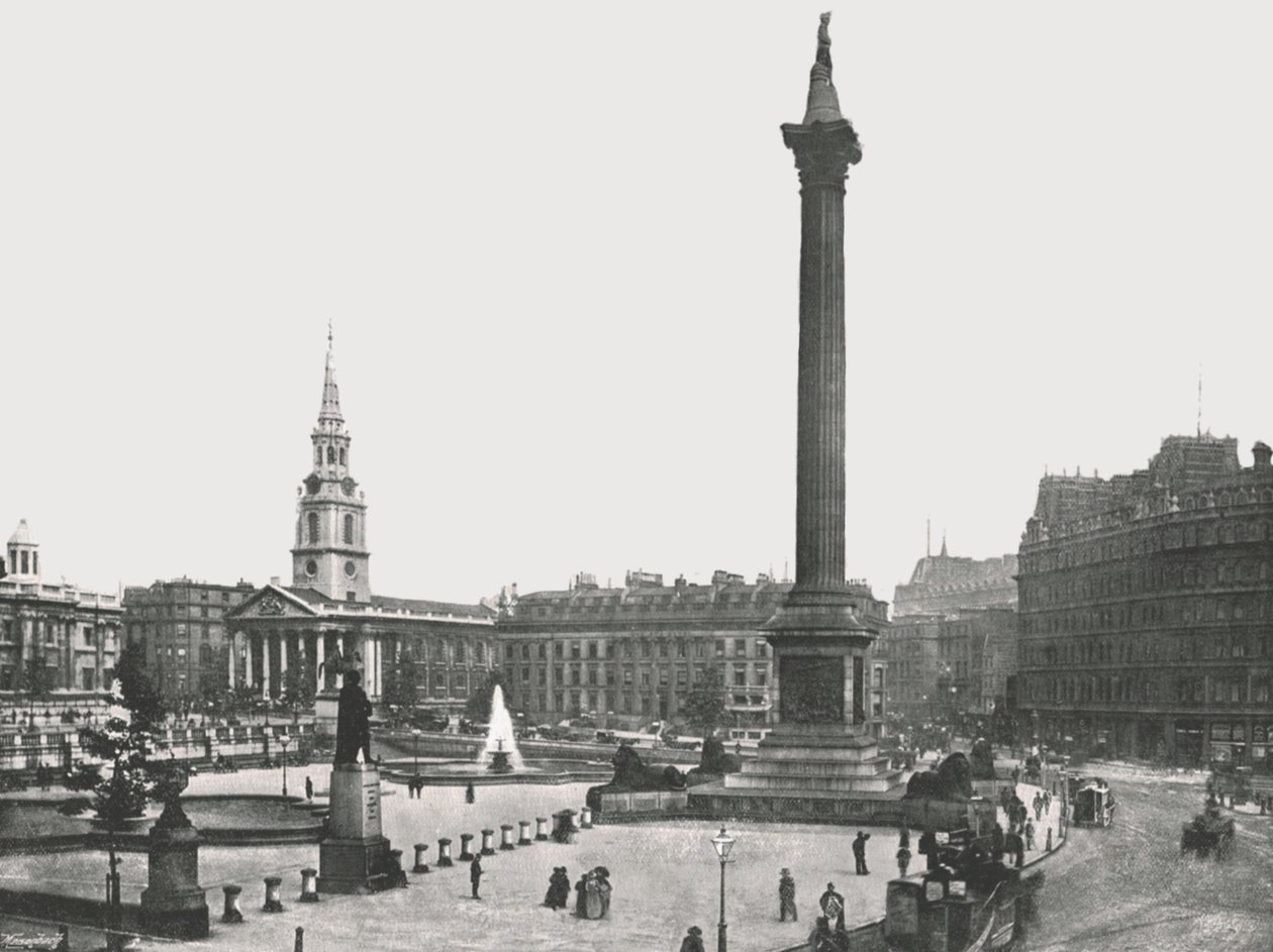 Trafalgar Square, London, 1895. af Frith and Co