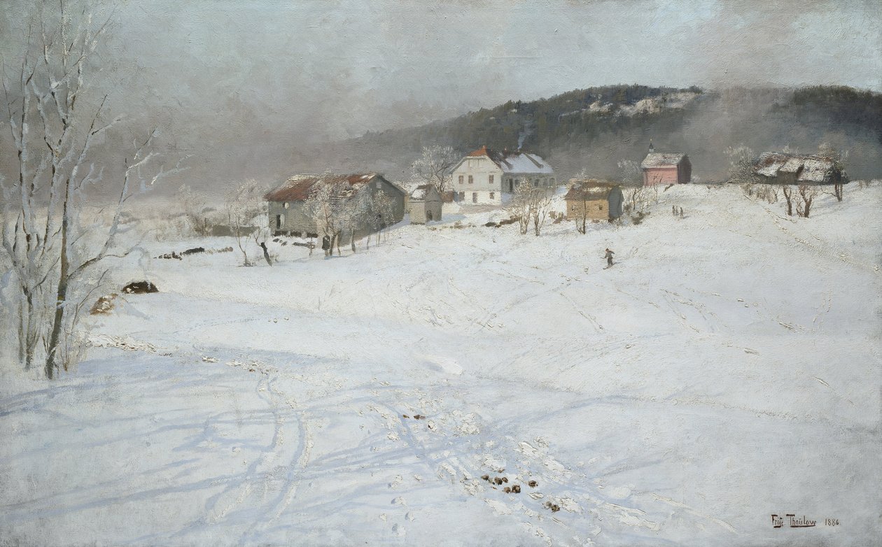 Vinter af Fritz Thaulow