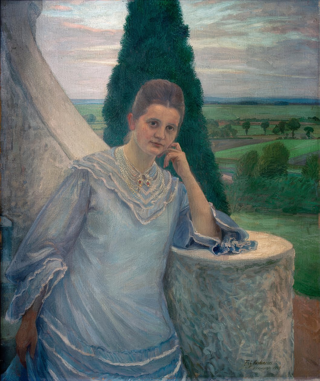 Portræt af fru Gocht, Halle/S. af Fritz Mackensen