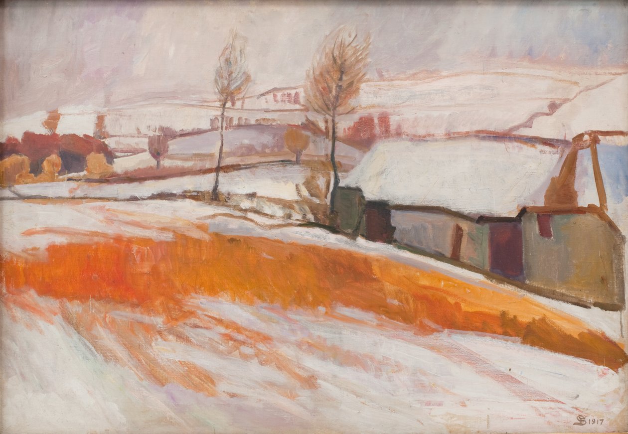 Winter Landscape. Over Kærby Hill. af Fritz Syberg