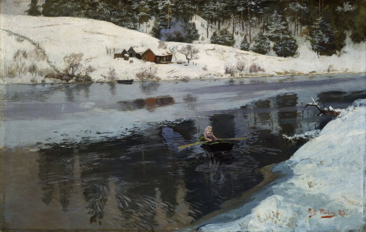 Vinter ved floden Simoa af Fritz Thaulov