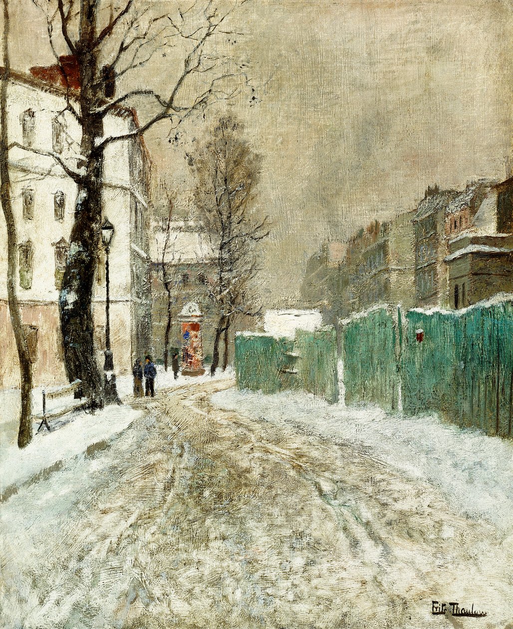 Back Street, Montmartre, af Frits Thaulow