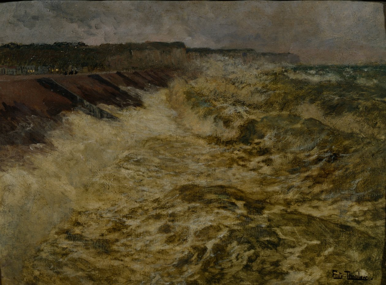 Bølge ved Dieppe af Fritz Thaulow
