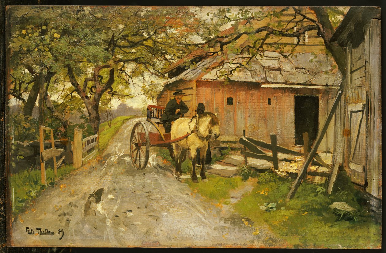Venlige sladder, 1889 af Frits Thaulow