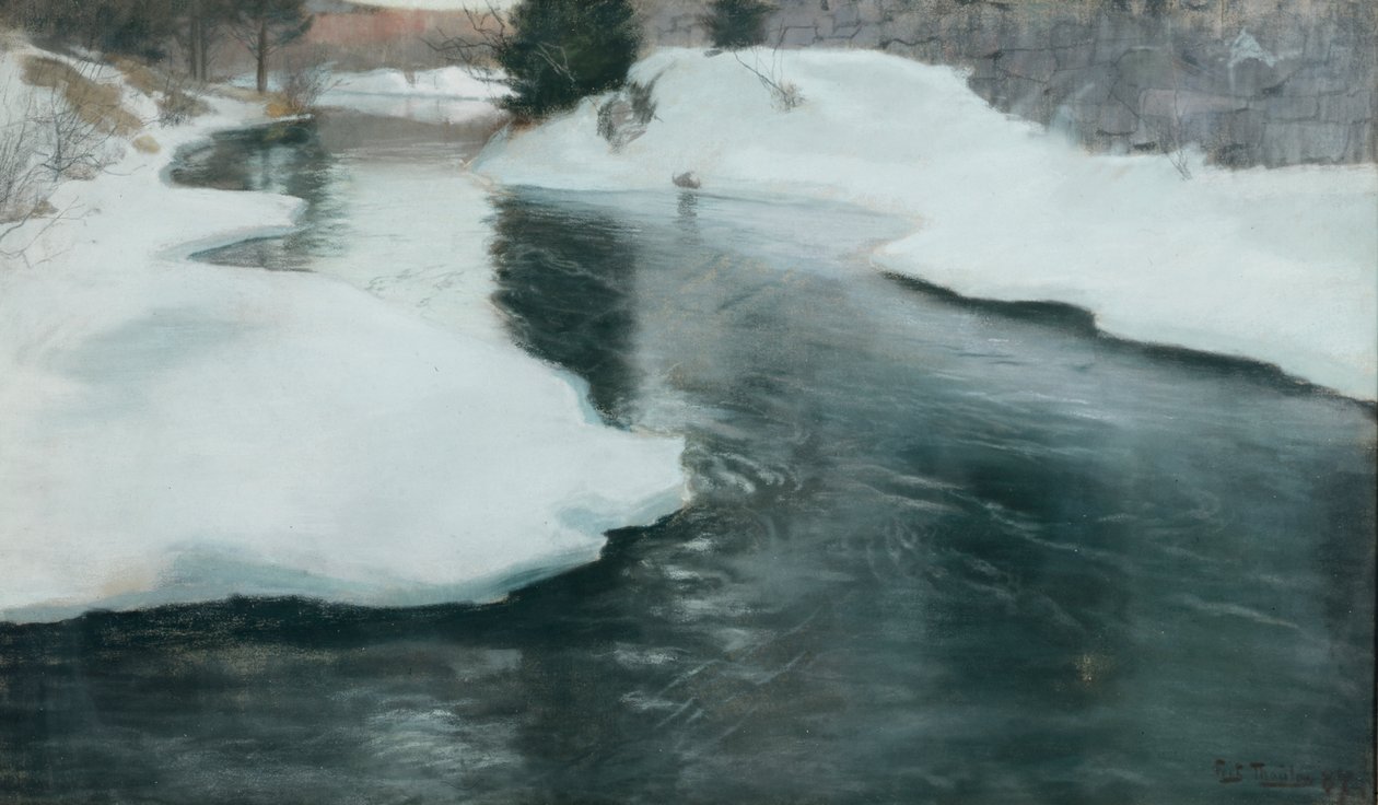 Forår Tø af Fritz Thaulow