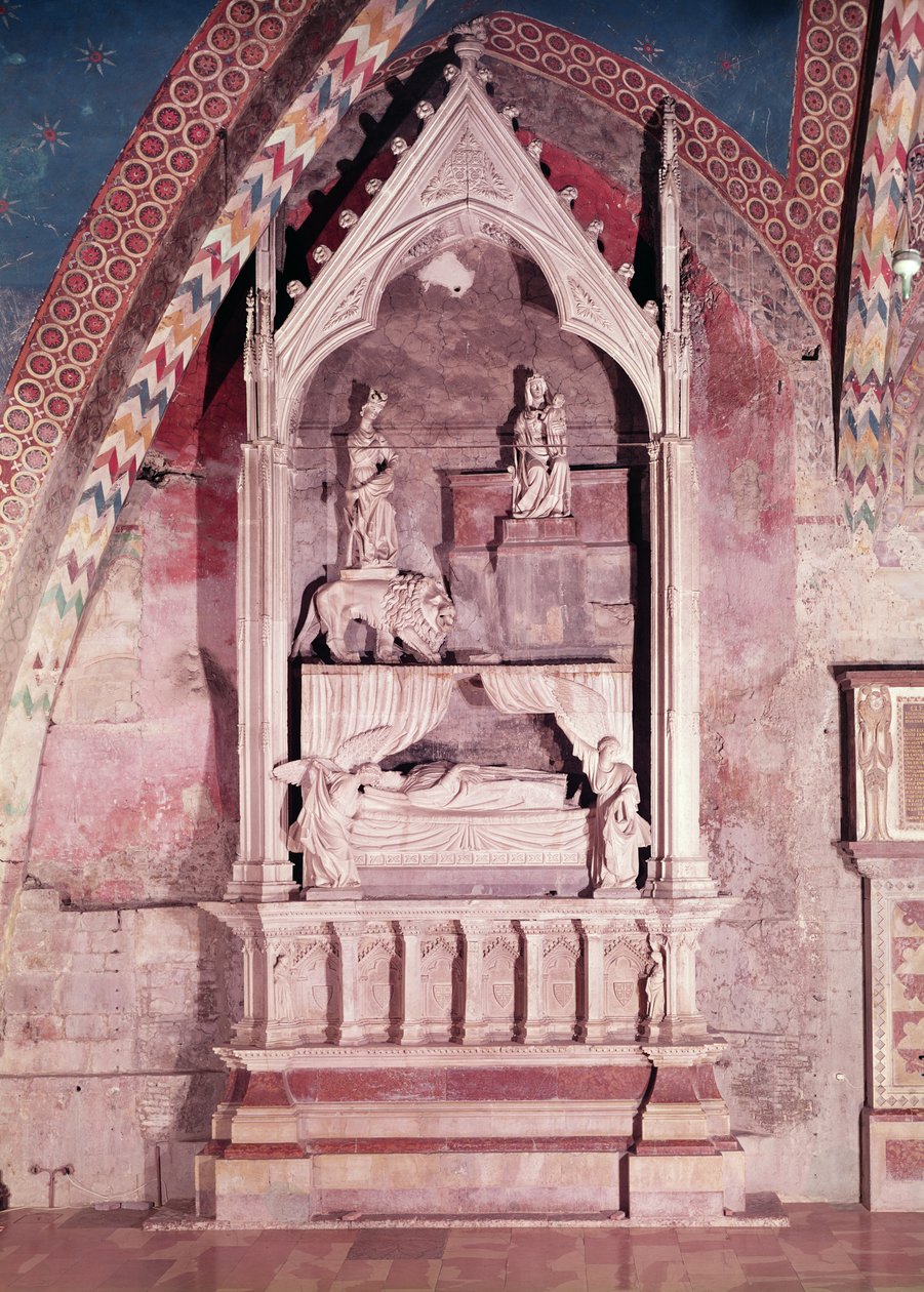 Gravmonument for dronningen af Cypern og Jerusalem, 1229 (marmor) af Fuccio Fiorentino