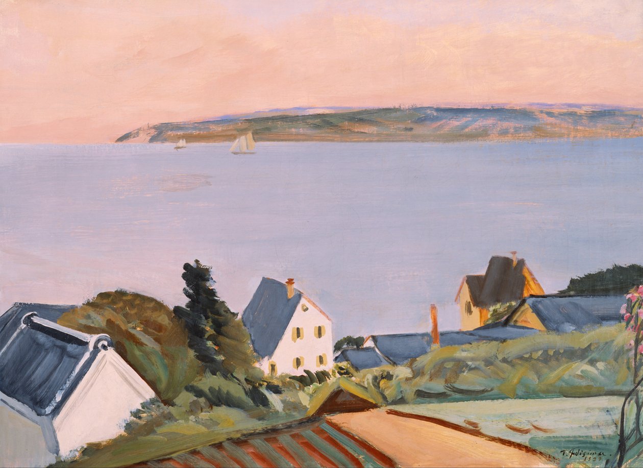 Fjernudsigt over Awajishima af Fujishima Takeji