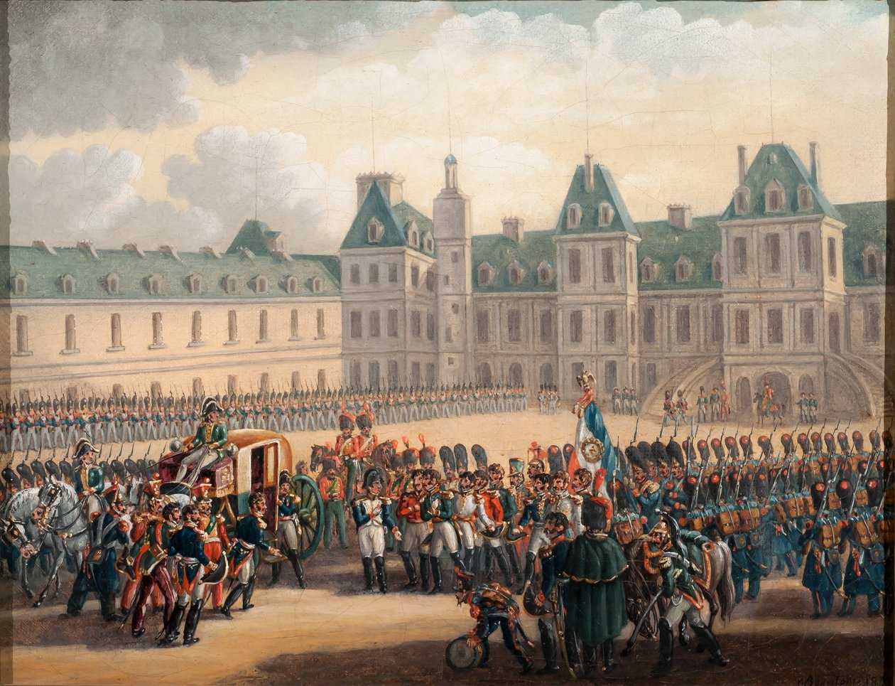 Napoleons afsked i Fontainebleau, 20. april 1814, 1835 af G. Beaufort