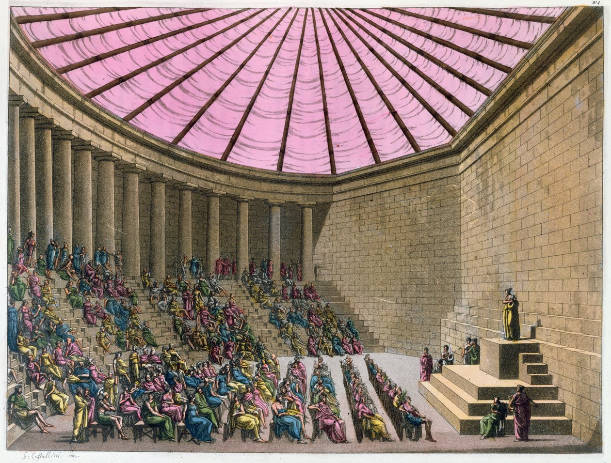 Odeon i Perikles tid, illustration fra 