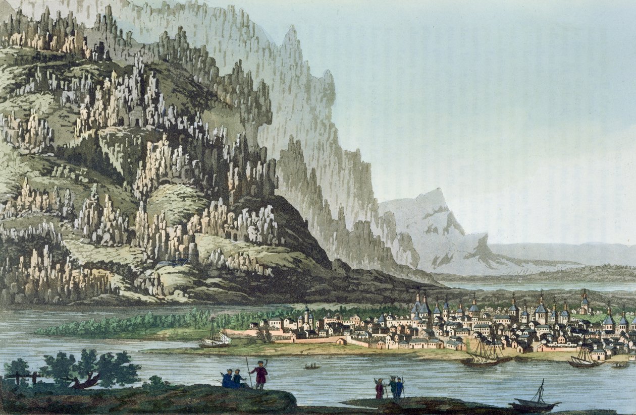 Byen Yakutsk, illustration fra 