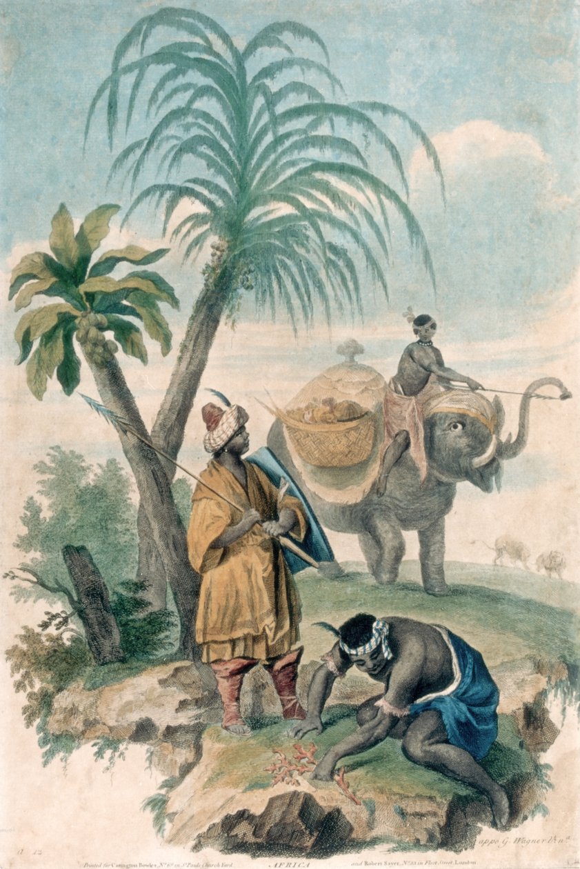 Afrika, udgivet ca. 1790 (ætsning med stik) af G. Wagner
