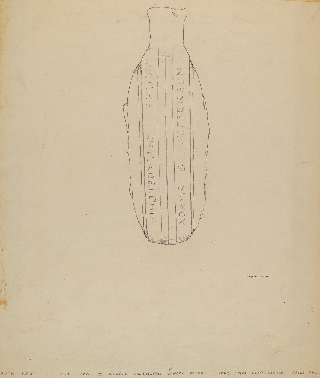 Gen. Washington Flask af G.A. Spangenberg