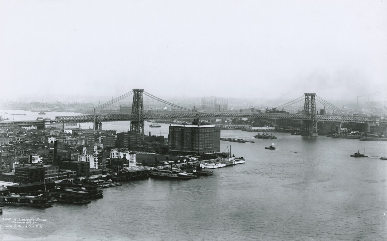 Williamsburg Bridge, 1909 af G.P. Hall und Sohn