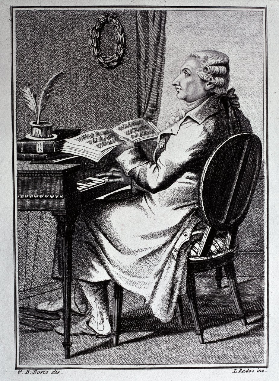 Portræt af Antonio Sacchini tegning af G. B. Bosio