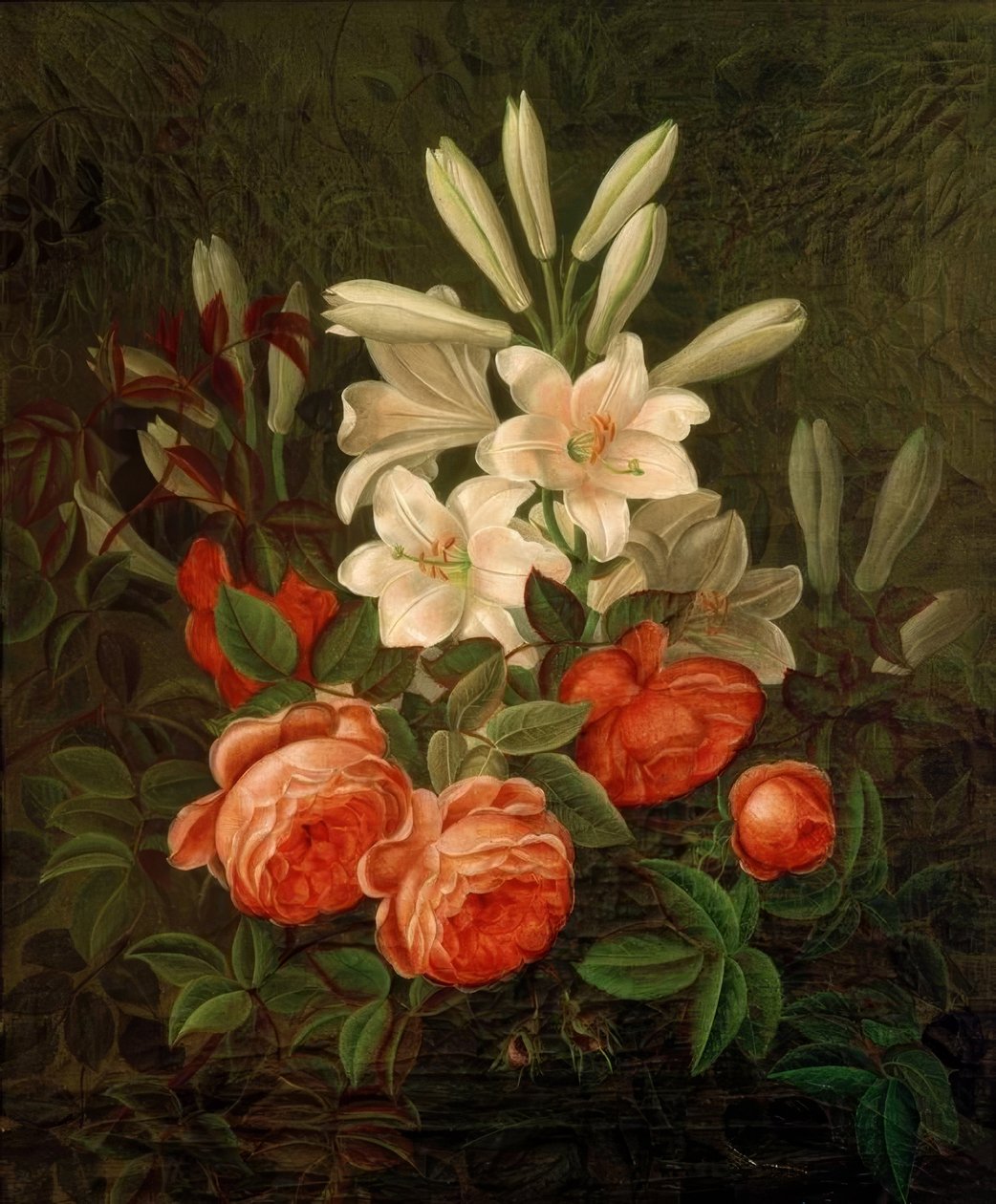 Stilleben med blomster af G. Normann