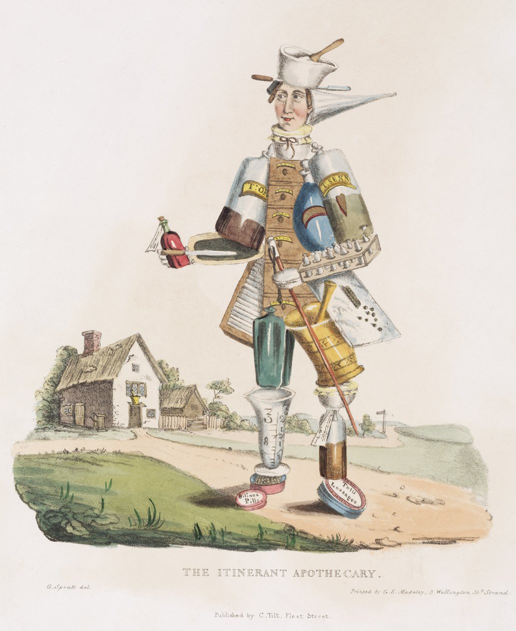 The Itinerant Apothecary, 1830 af G. Spratt