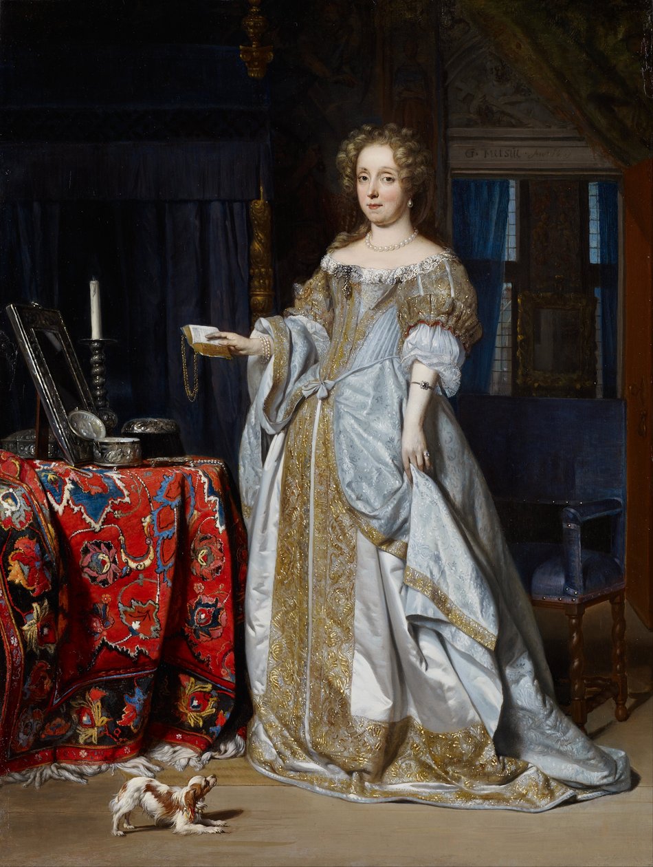 Portræt af en dame af Gabriel Metsu