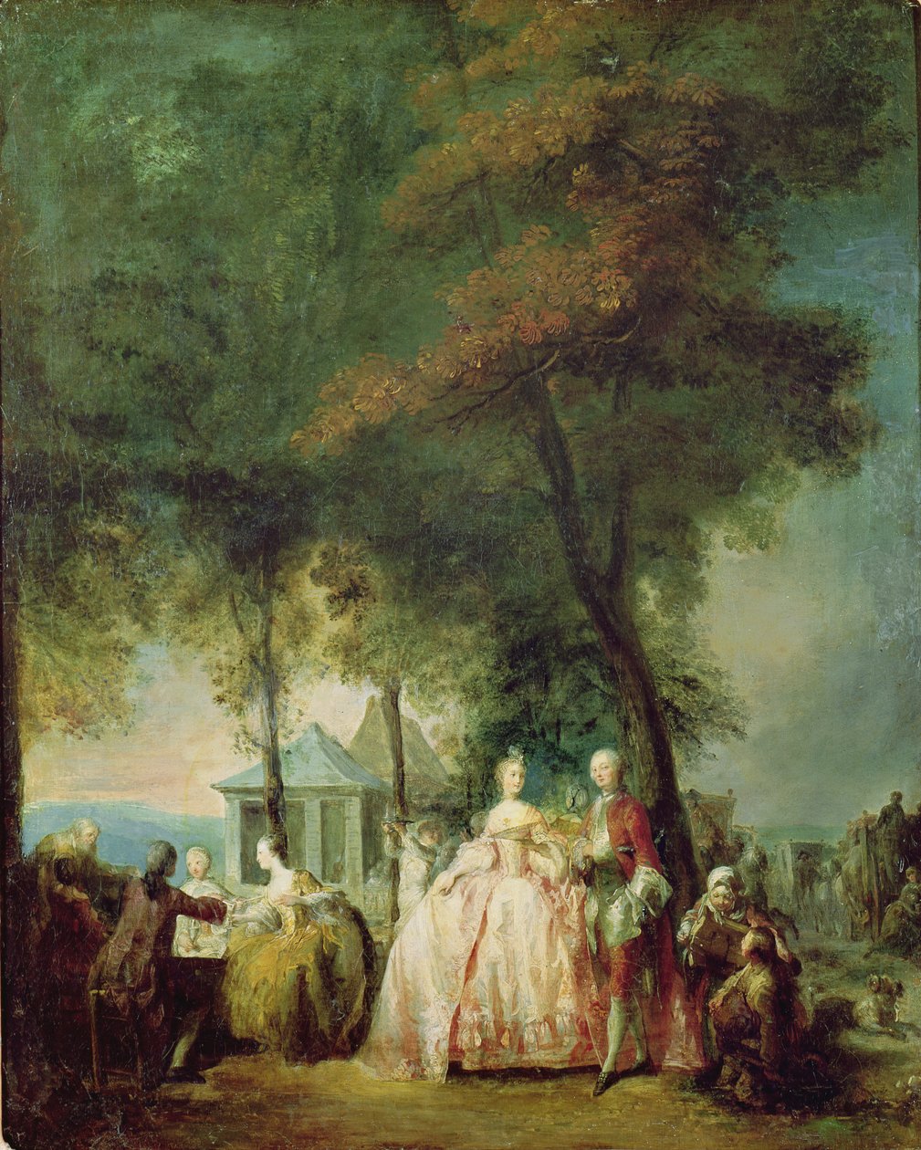 Promenade ved Longchamp, ca. 1760 af Gabriel de Saint Aubin