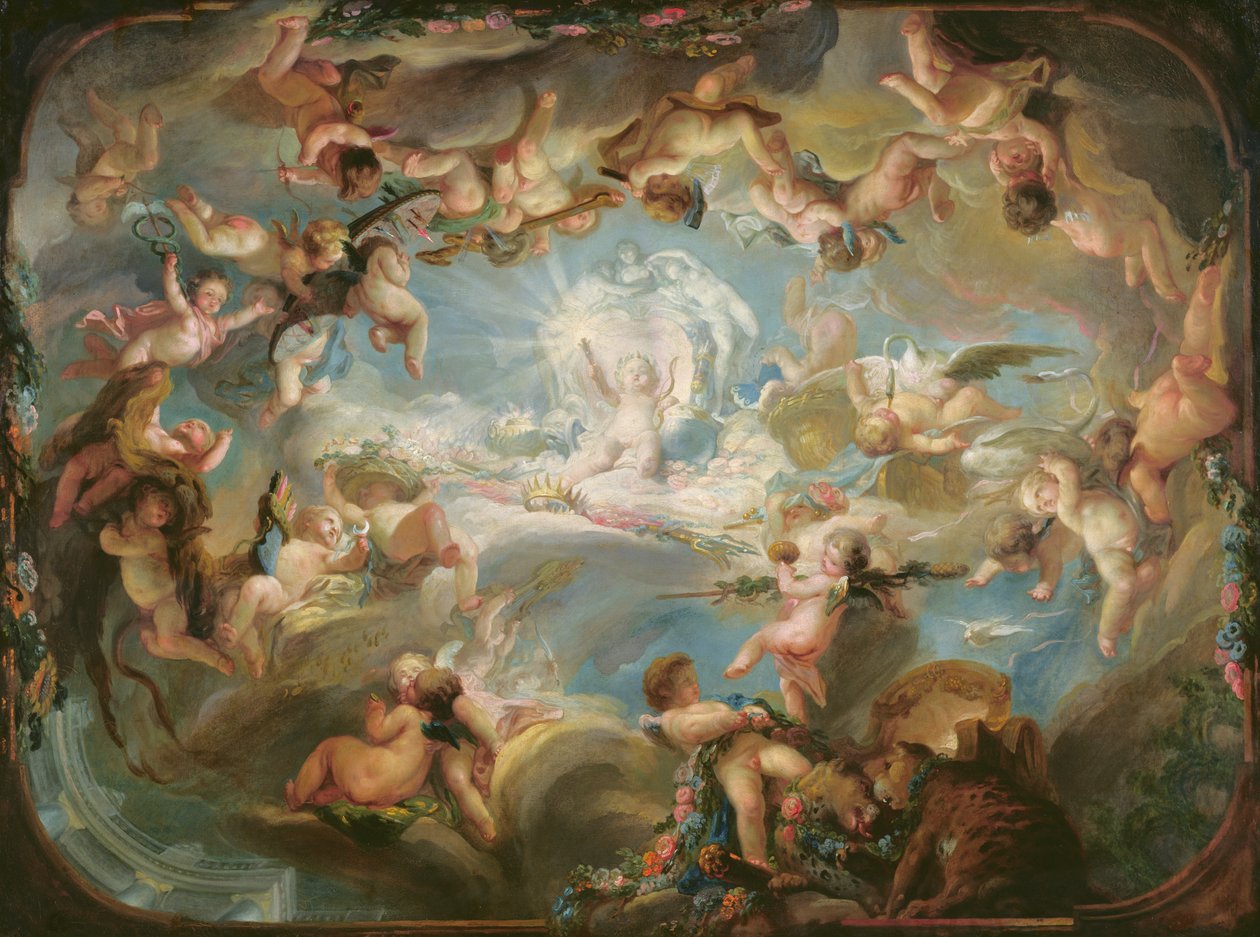 Amors triumf over alle guderne, 1752 af Gabriel de Saint Aubin