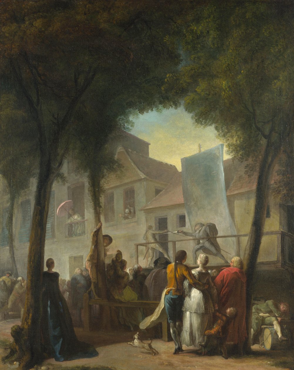 Et gadeshow i Paris, 1760 af Gabriel de Saint Aubin