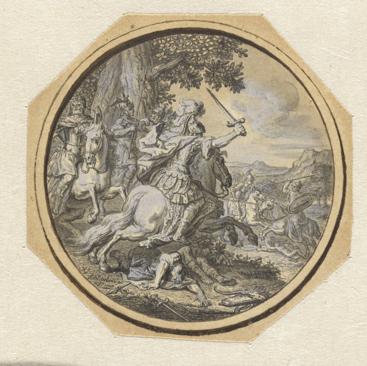 kampscene af Gabriel Francois Louis Debrie
