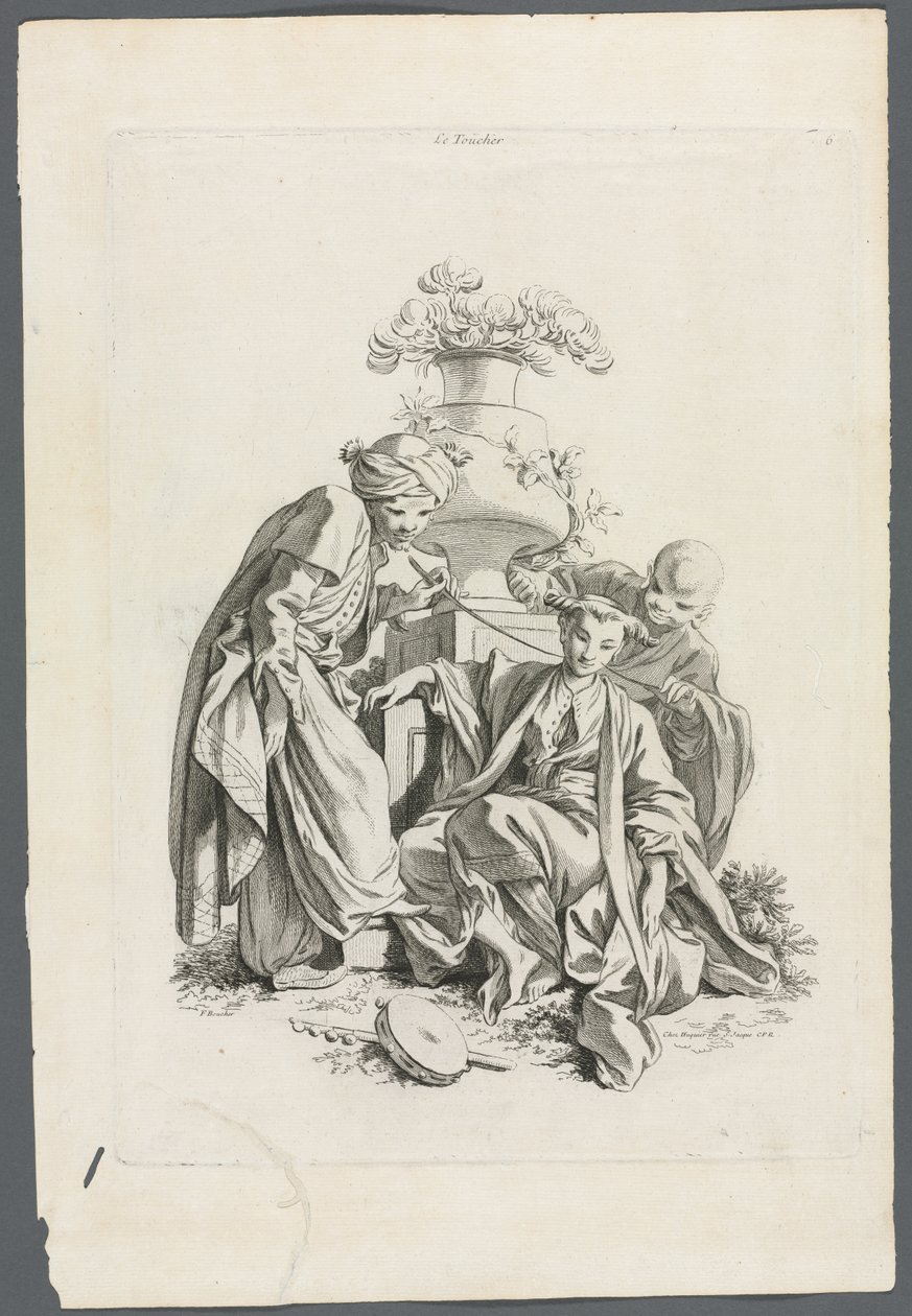 Sanserne: Berøring efter Boucher, 1700-tallet. af Gabriel Huquier