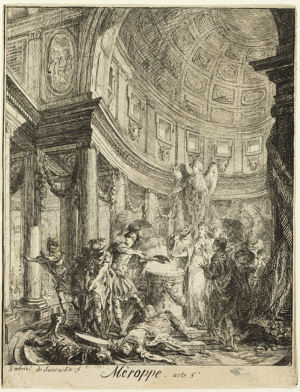 Merope af Gabriel Jacques de Saint Aubin
