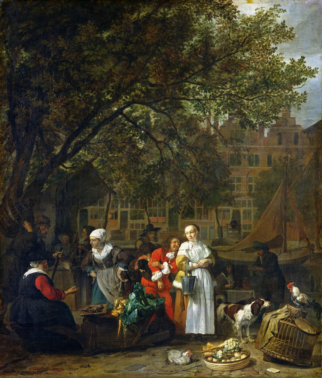 Et urtemarked i Amsterdam af Gabriel Metsu