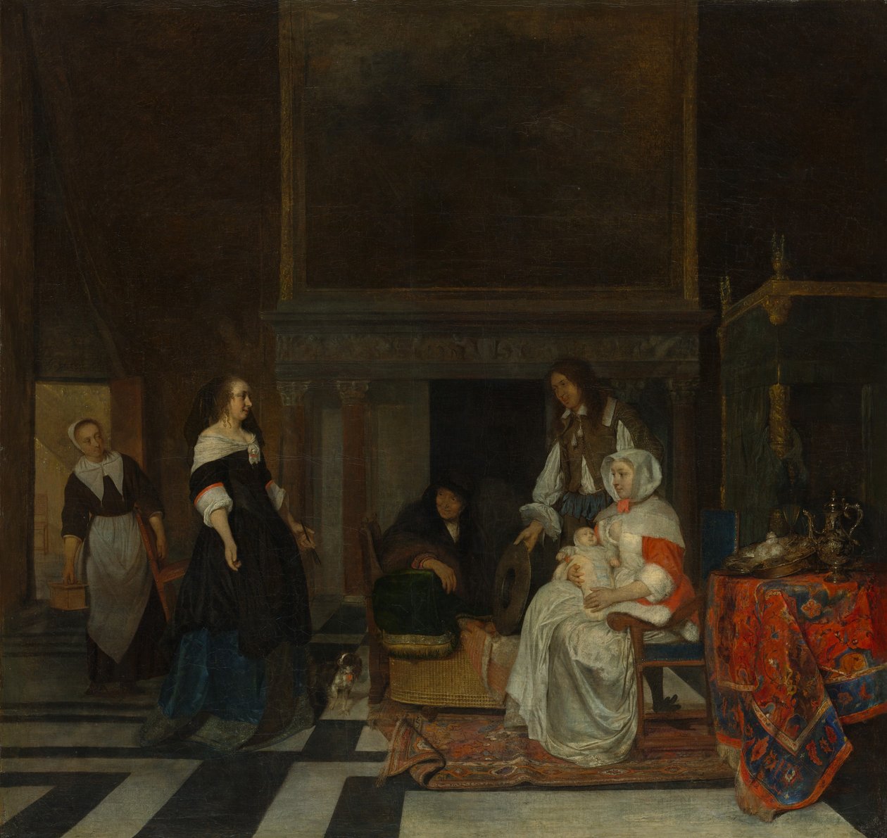 Besøget i børnehaven, 1661. af Gabriel Metsu