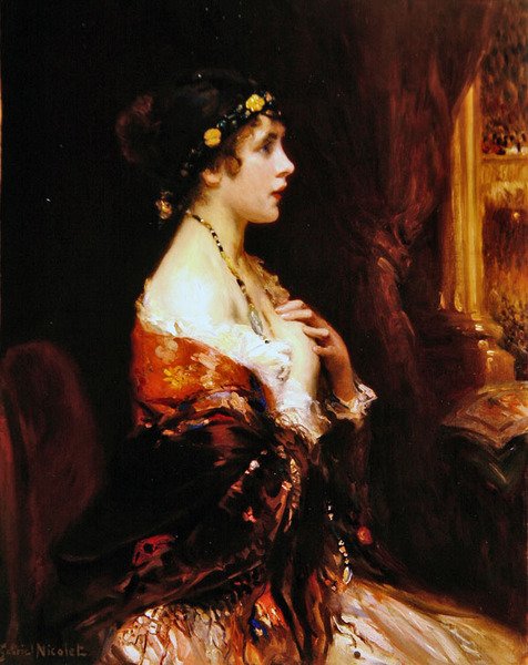 At the Opera (olie på lærred) af Gabriel Nicolet