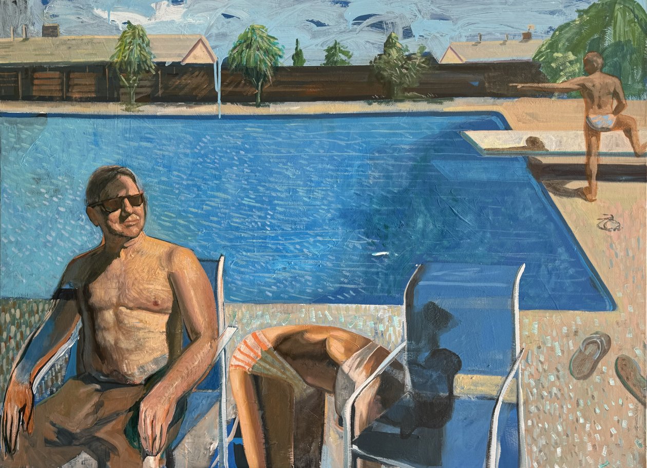 Summer Distractions, 2024 (olie på lærred) af Gabriel Palma