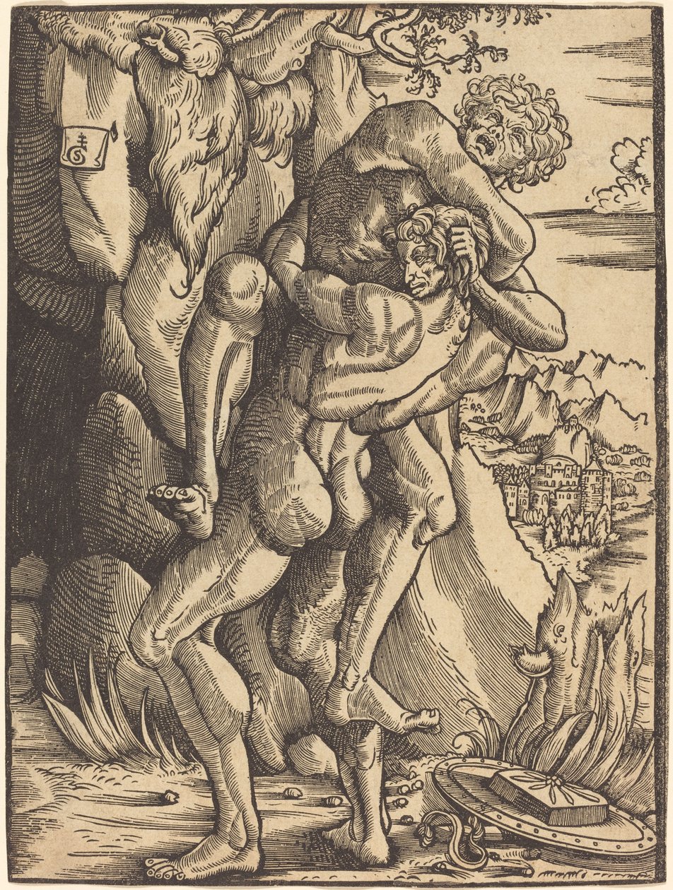 Hercules og Antaeus af Gabriel Salmon