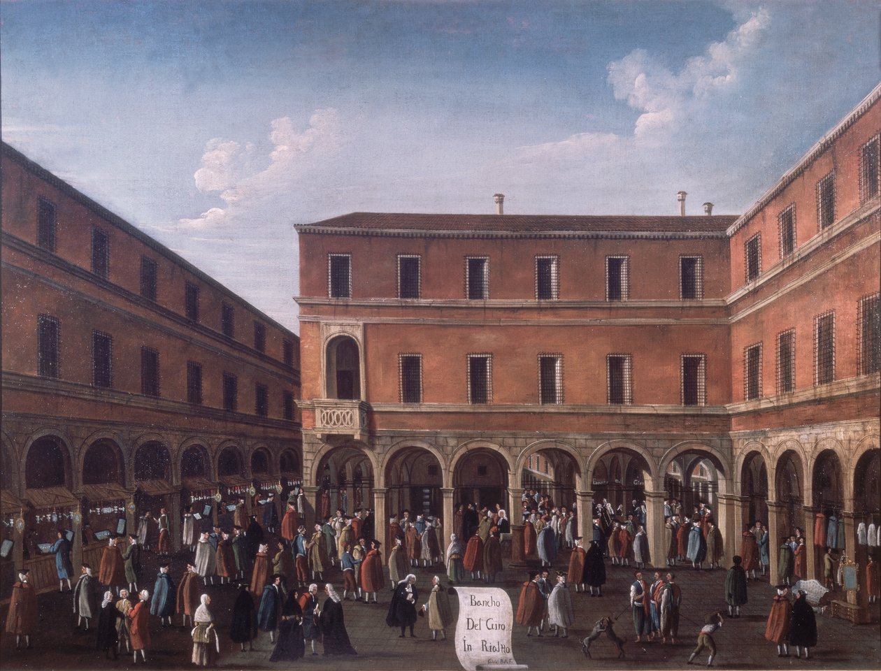 Bancho del Giro i Rialto, Venedig af Gabriele Bella
