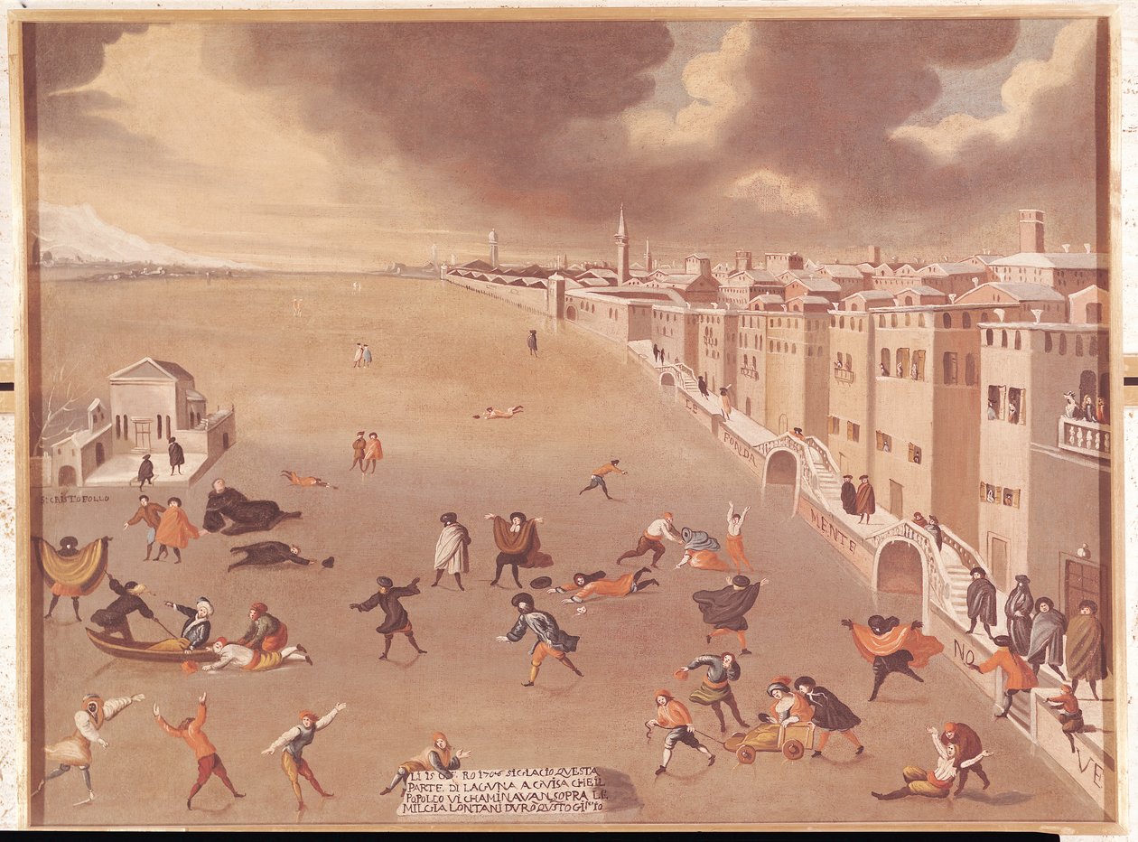 Den frosne lagune i 1708 af Gabriele Bella
