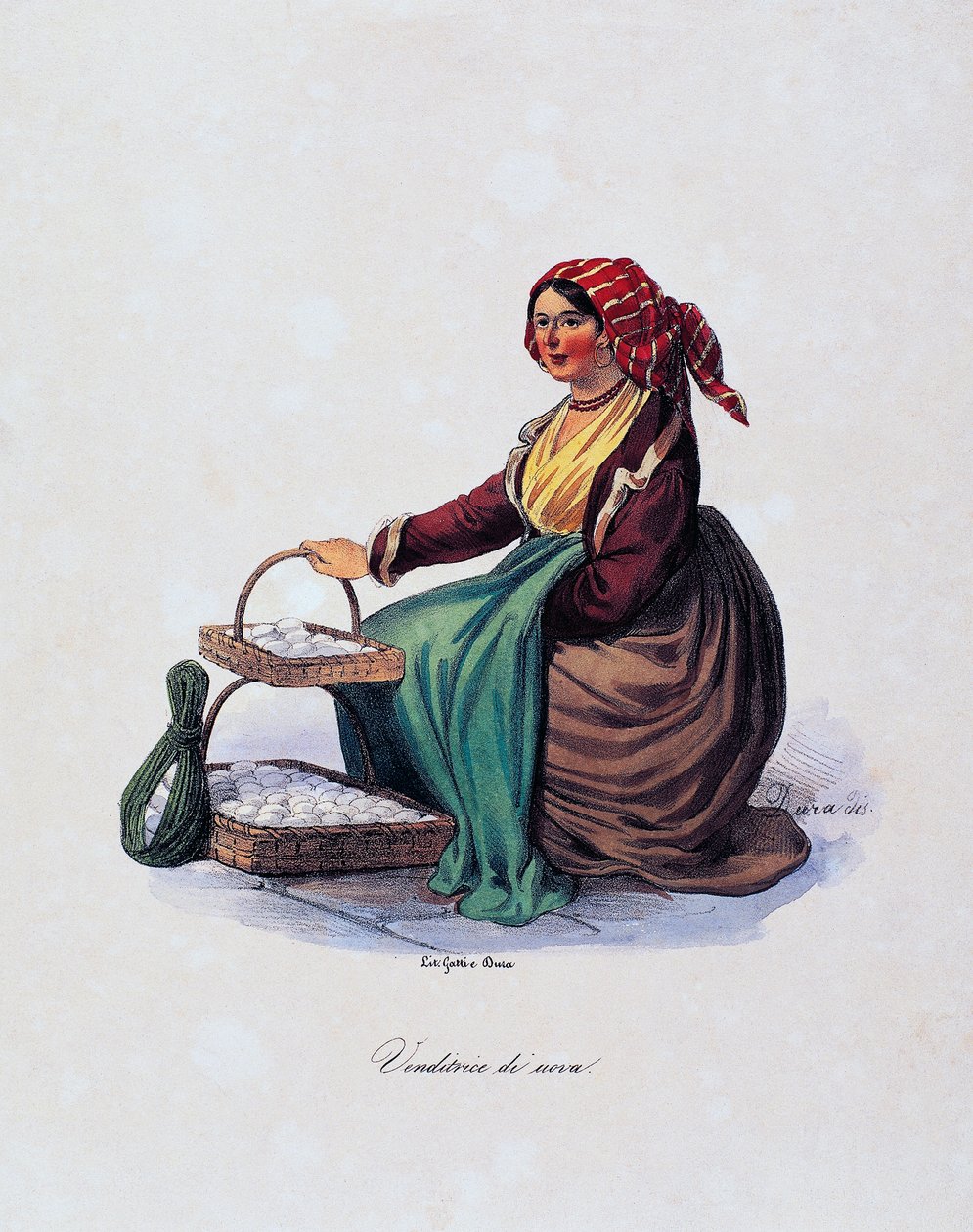 Æggesælger af Gaetano Dura (1805-1878), Italien af Gaetano Dura