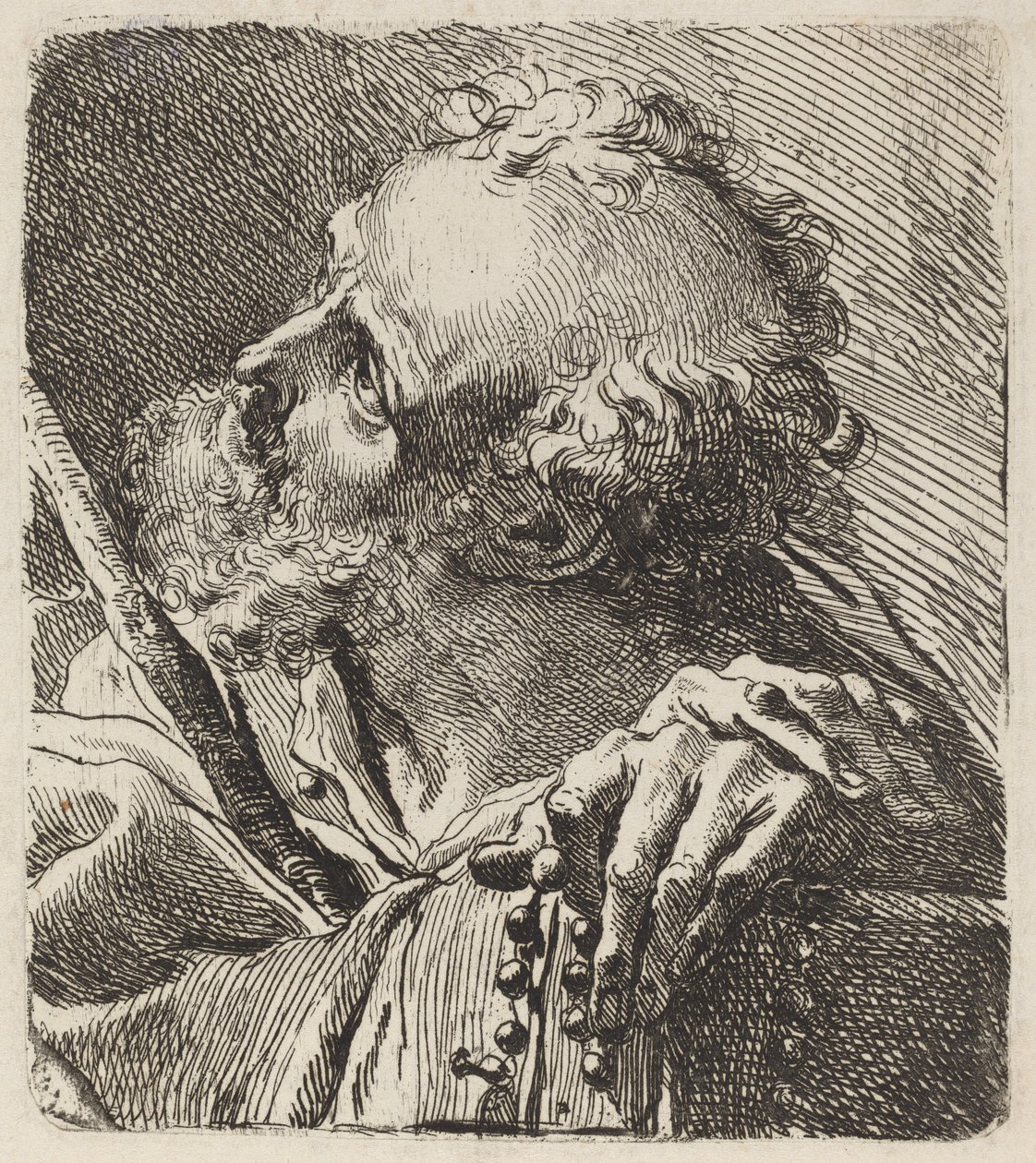 Buste af en helgen af Gaetano Gandolfi