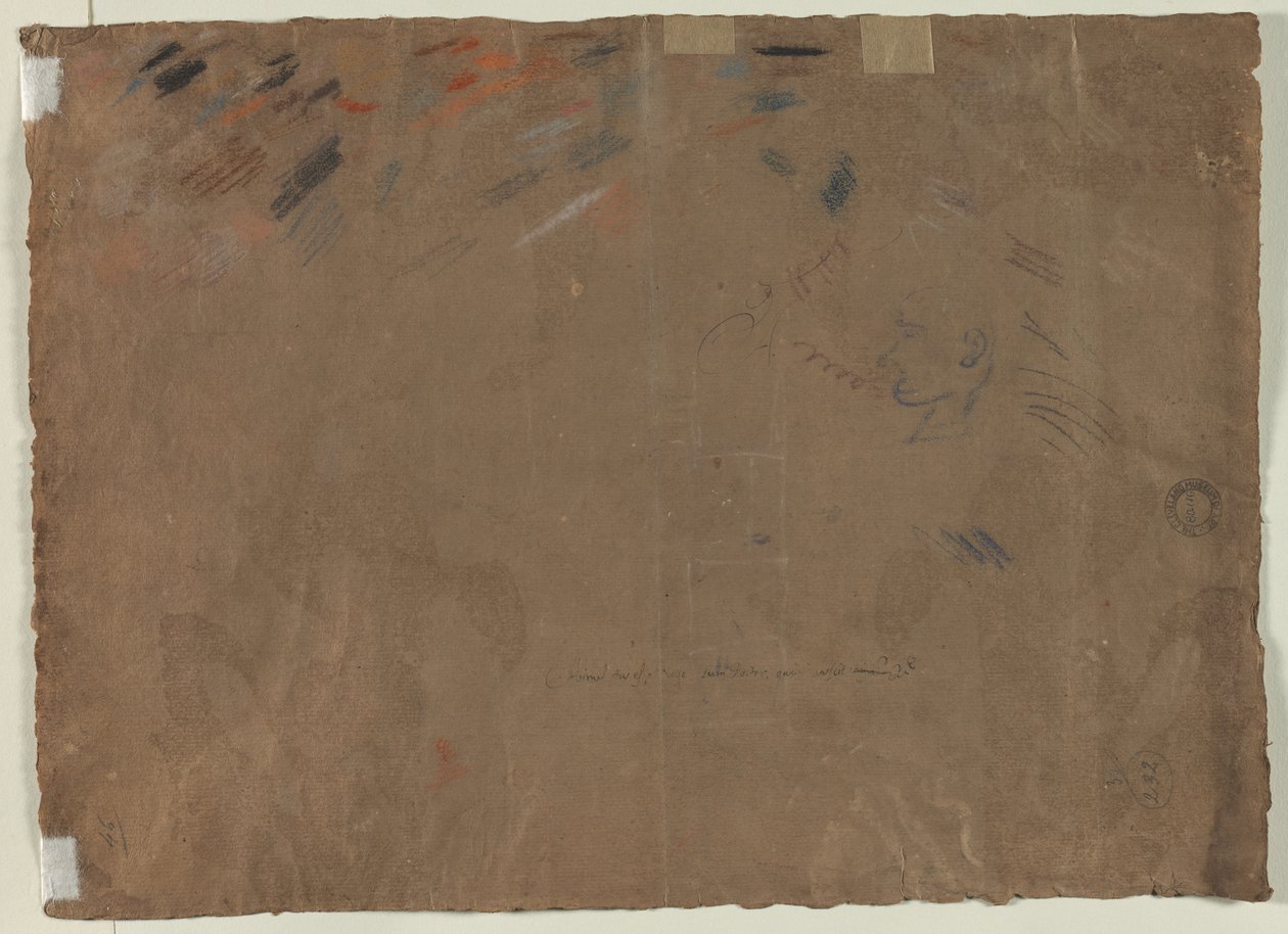 Skitse af et hoved (verso) af Gaetano Gandolfi