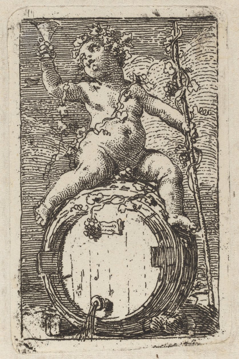 Spædbarnet Bacchus på en vintønde af Gaetano Gandolfi