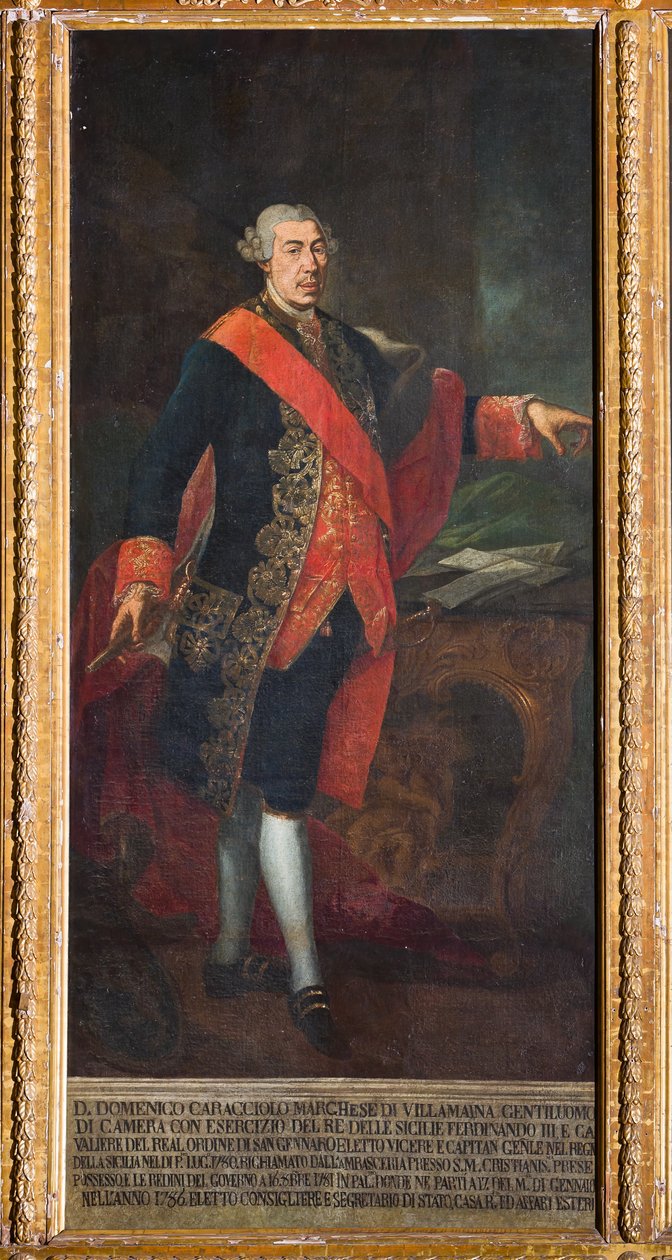 Vicekonge Domenico Caracciolo (olie på lærred) af Gaetano Mangano